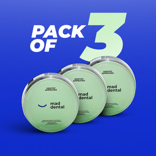 MAD Care Teeth Whitening Powder - Pack of 3 (RECOMMENDED) Extra 18% OFF